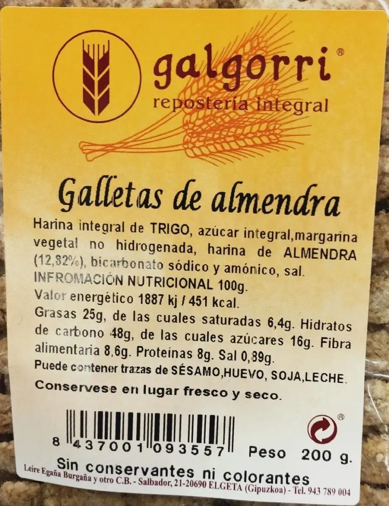 Galletas de almendra
