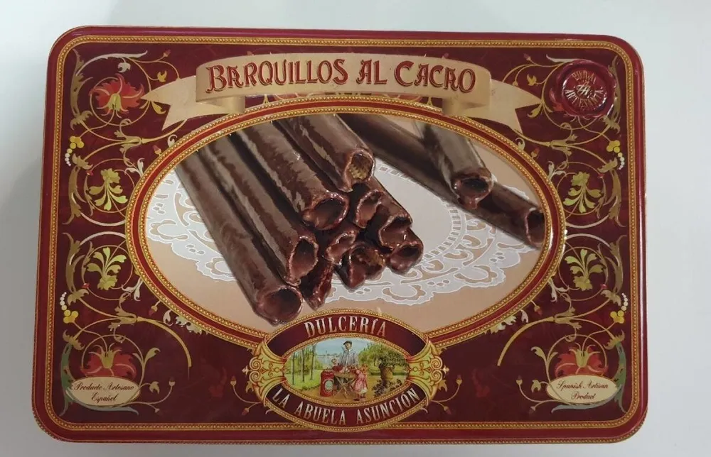 Barquillos al cacao