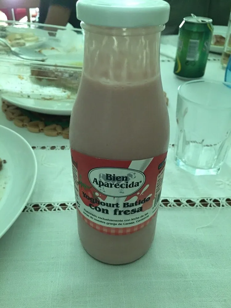Yoghourt batido con fresa