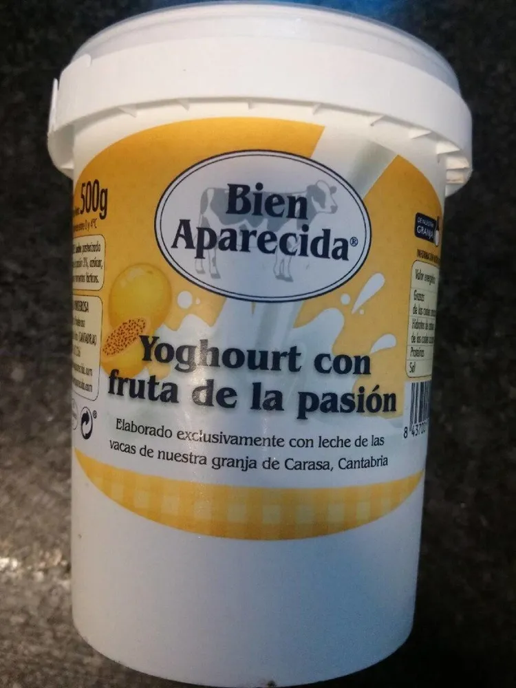 Yoghourt con fruta de la pasión