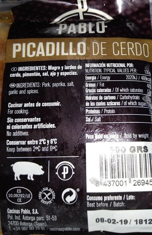 Picadillo de cerdo