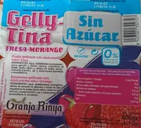 Gellytina sin azúcar fresa - morango