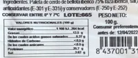 Paleta de bellota ibérica 75%