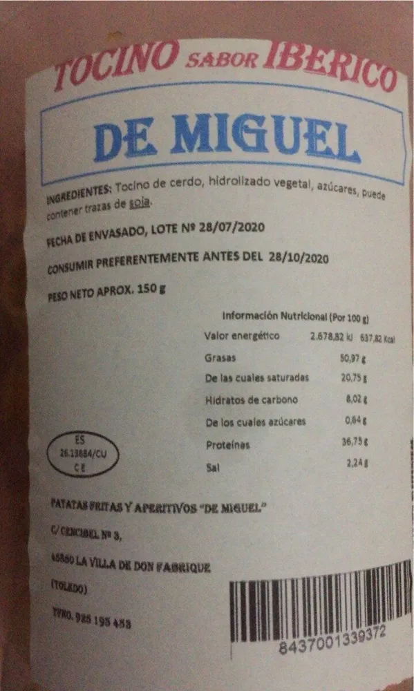 Tocino sabor iberico