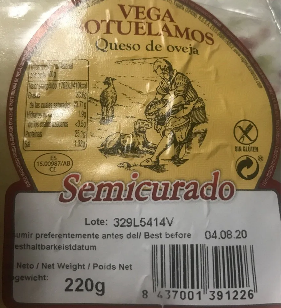 Queso oveja semicurado