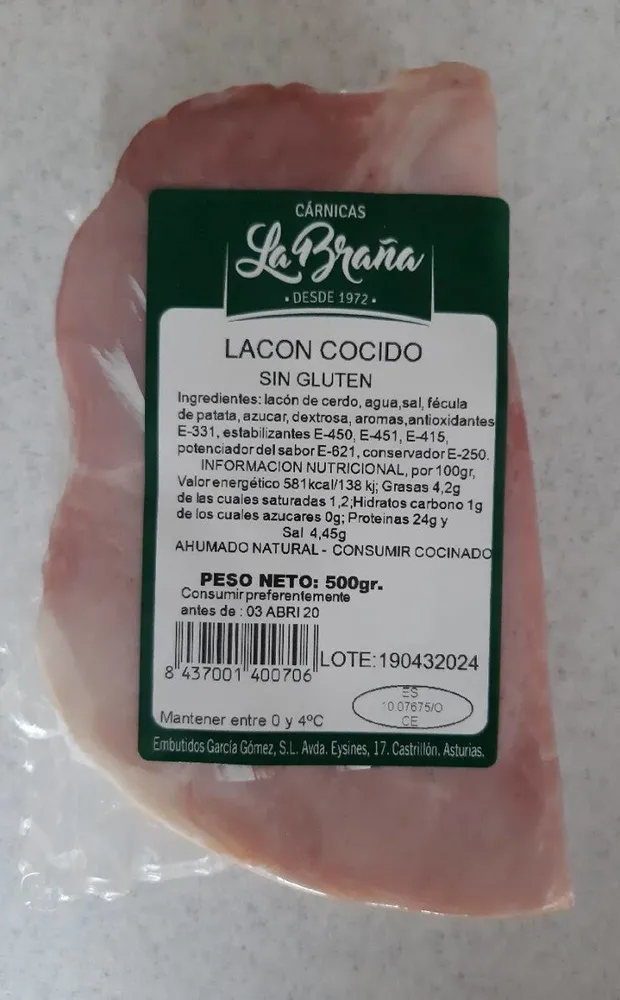 Lacón cocido