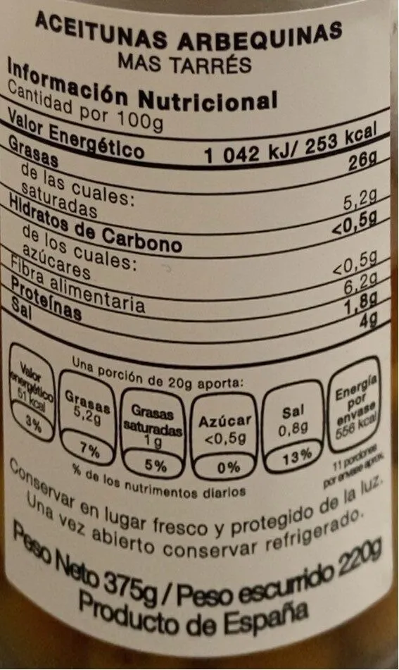 Olivas arbequinas