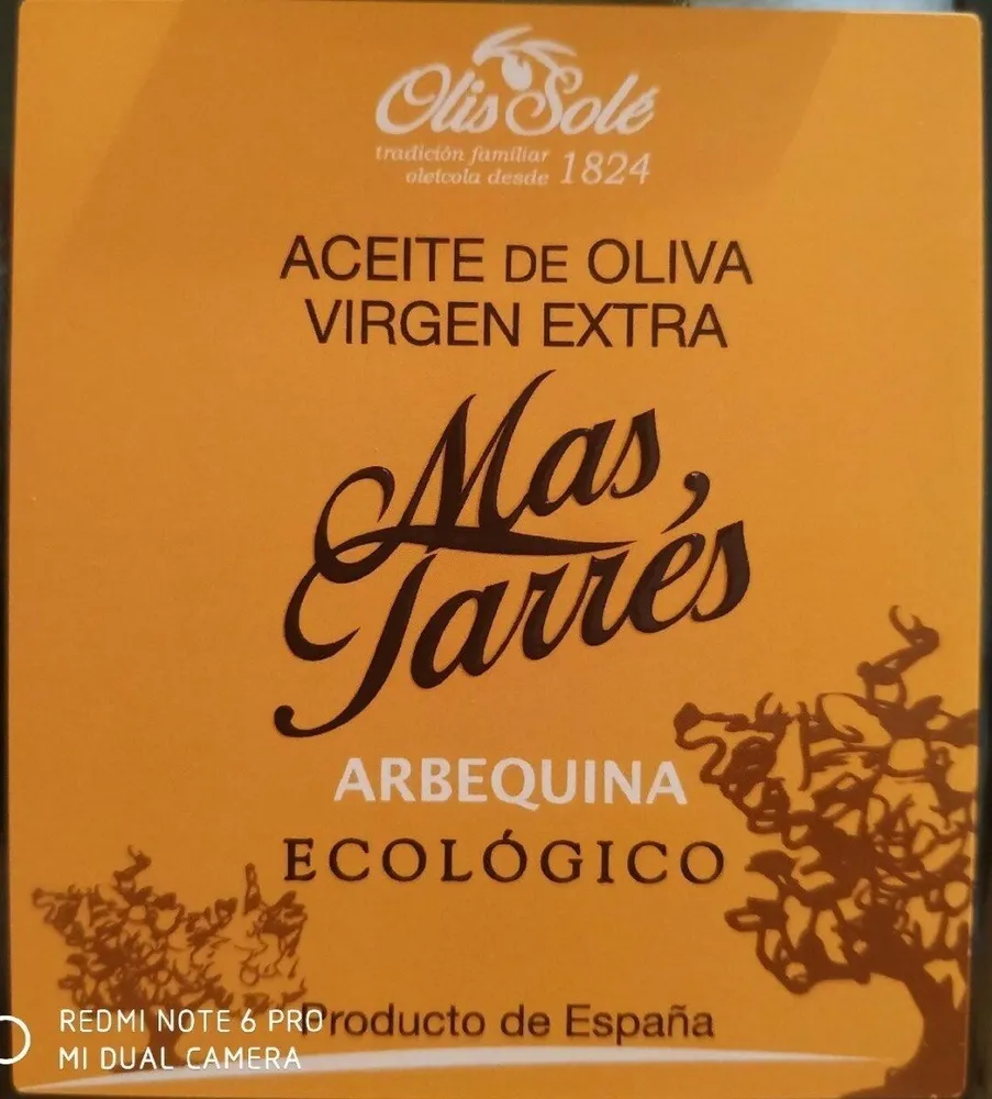 Aceite de Oliva Virgen Extra Mas Tarrés