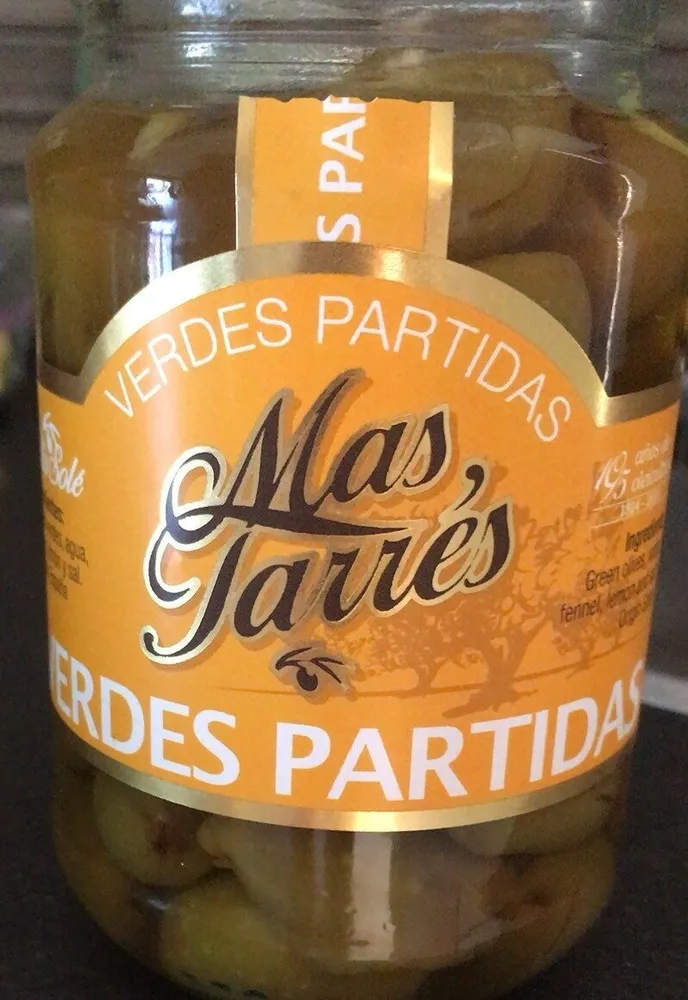 Aceitunas verdes partidas
