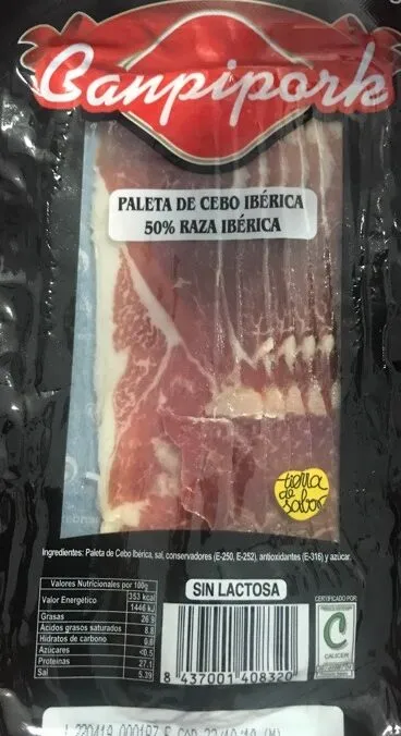 Paleta de cebo ibérica