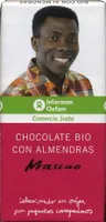 Tableta de chocolate negro con almendras 58% cacao - DESCATALOGADO