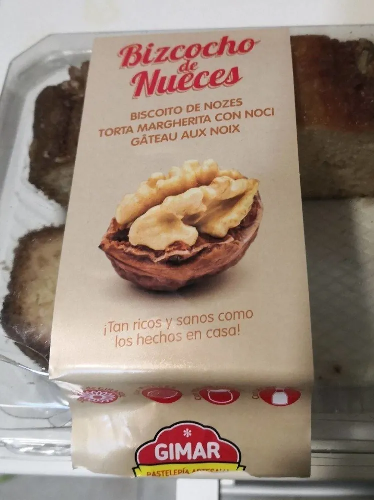 Gimar Pastelería Bizcocho Nueces BISCOITO DE NOZES