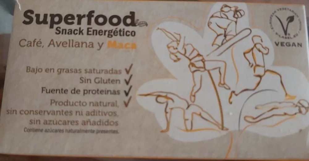 Snack Energetico, café, avellana y Maca