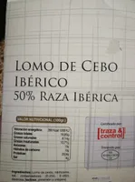 Lomo de cebo ibérico 50% raza ibérica