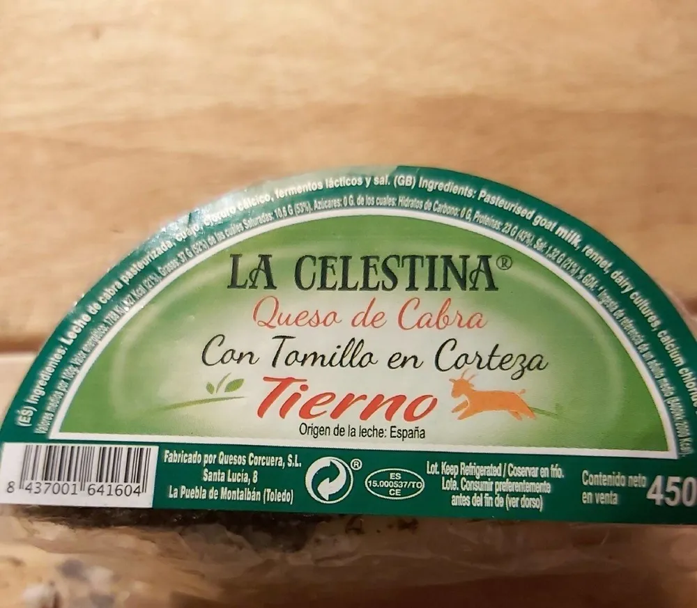Queso de cabra con tomillo en corteza tierno