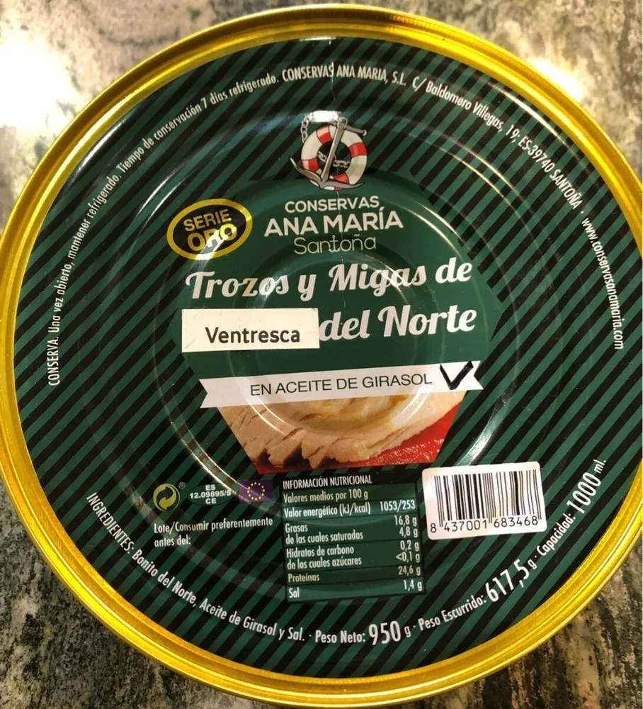 Trozos y Migas de Ventresca del Norte