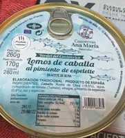 Lomos de caballa al pimiento se espelette