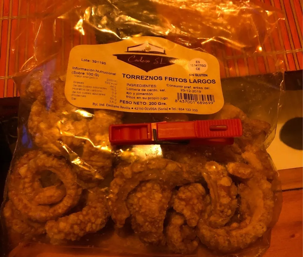torreznos fritos largos