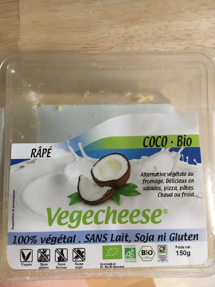 Alternative végétale au fromage à base d'huile de coco vierge