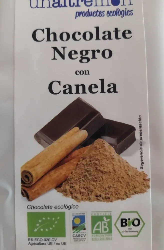 Chocolate negro con canela