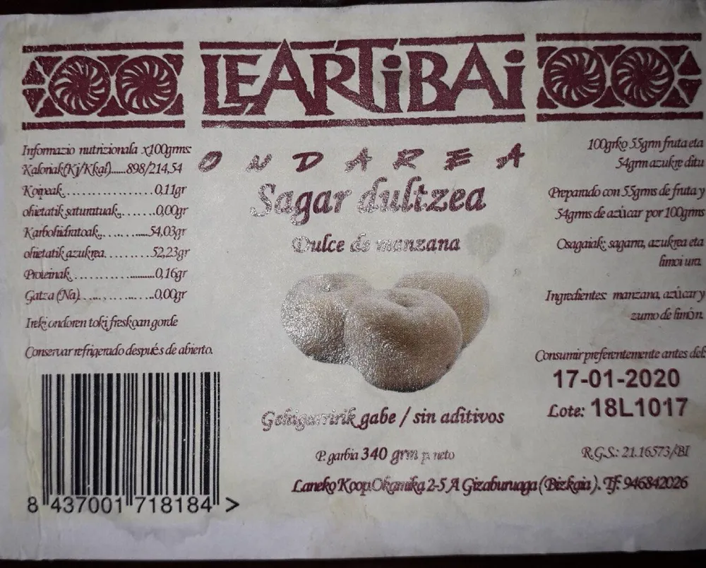 Dulce de manzana