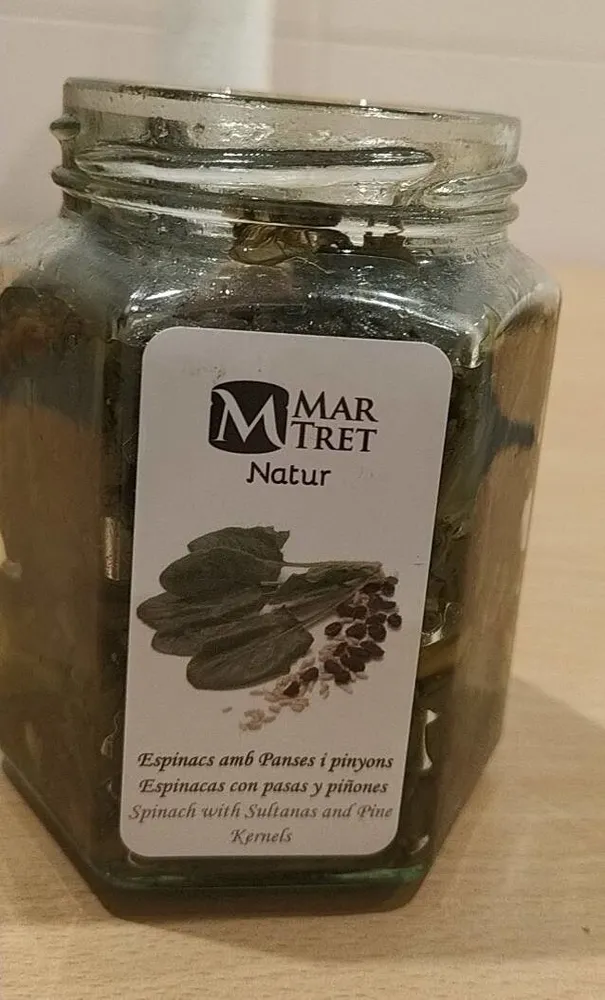Espinacas con pasas y piñones