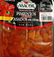 Pimientos rojos asados tiras sin piel