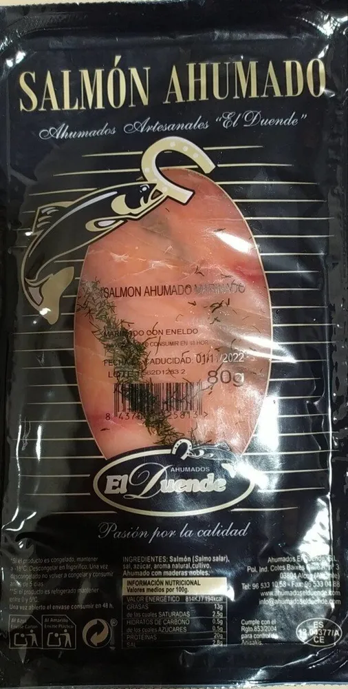 Salmón ahumado marinado