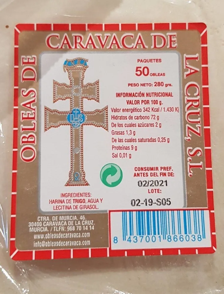 Obleas de caravaca
