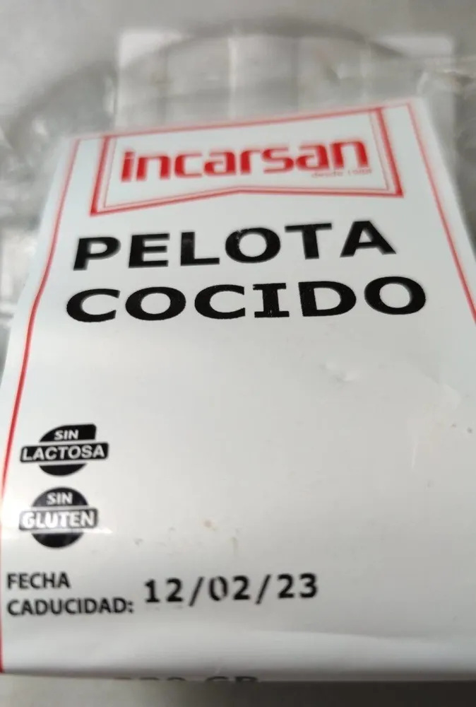 Pelota cocido