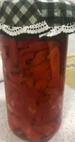 Pimientos rojos en tiras