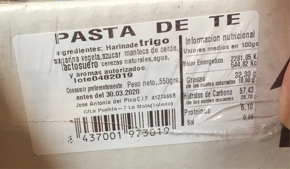 Pastas de te