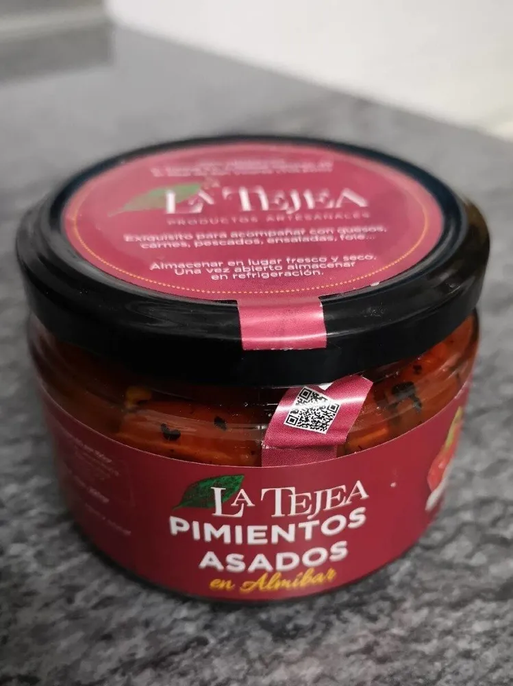 Pimientos asados en almíbar