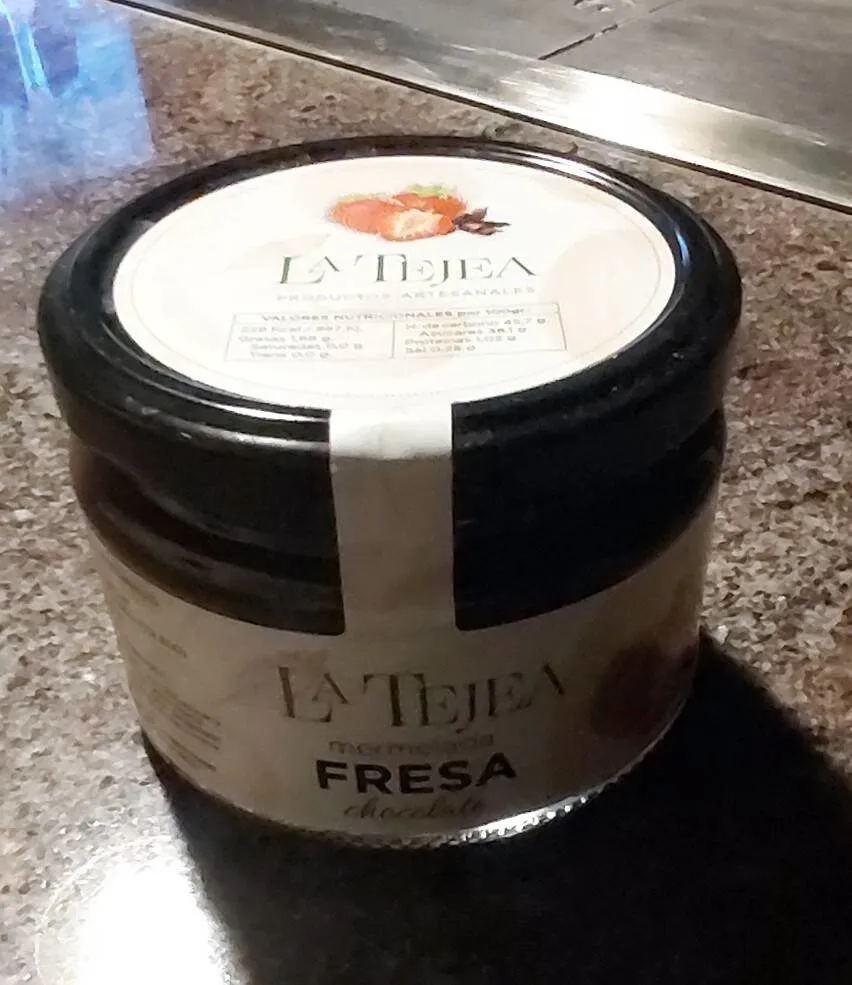 Mermelada de fresa y chocolate