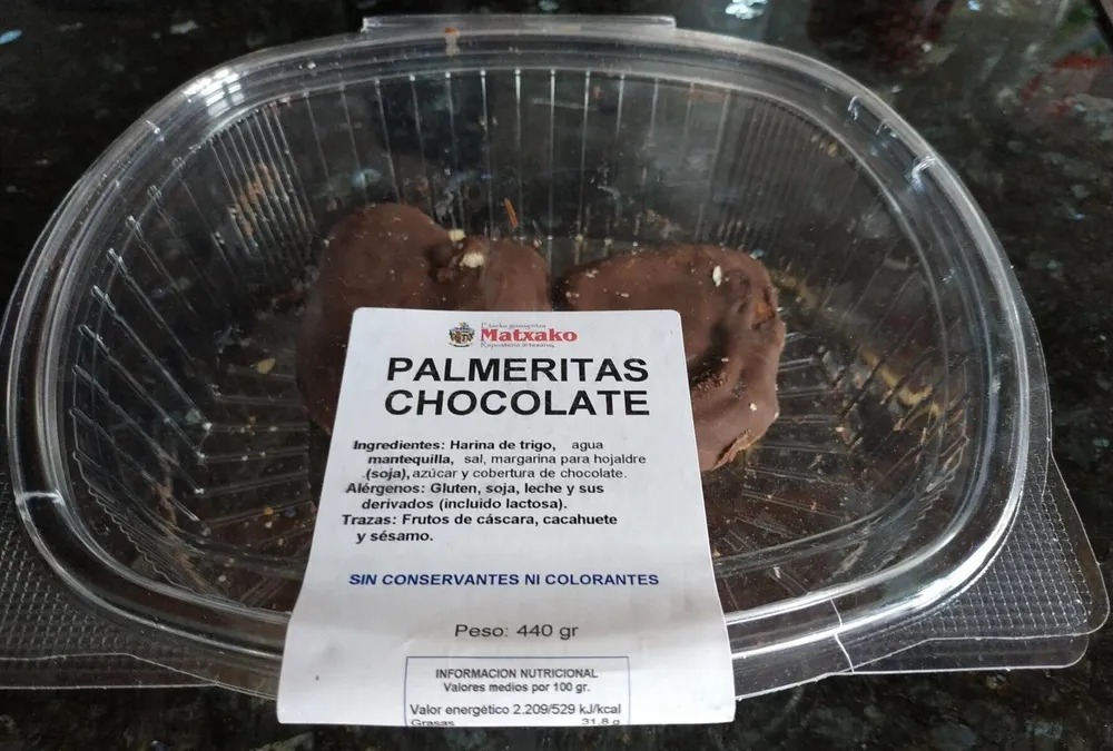 Palmeritas chocolate