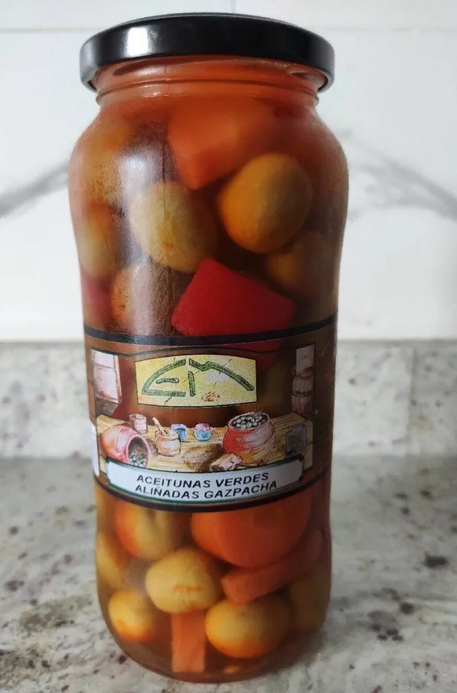Aceitunas verdes gazpachas