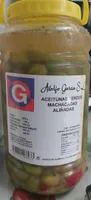 Aceitunas verdes Machacadas Aliñadas