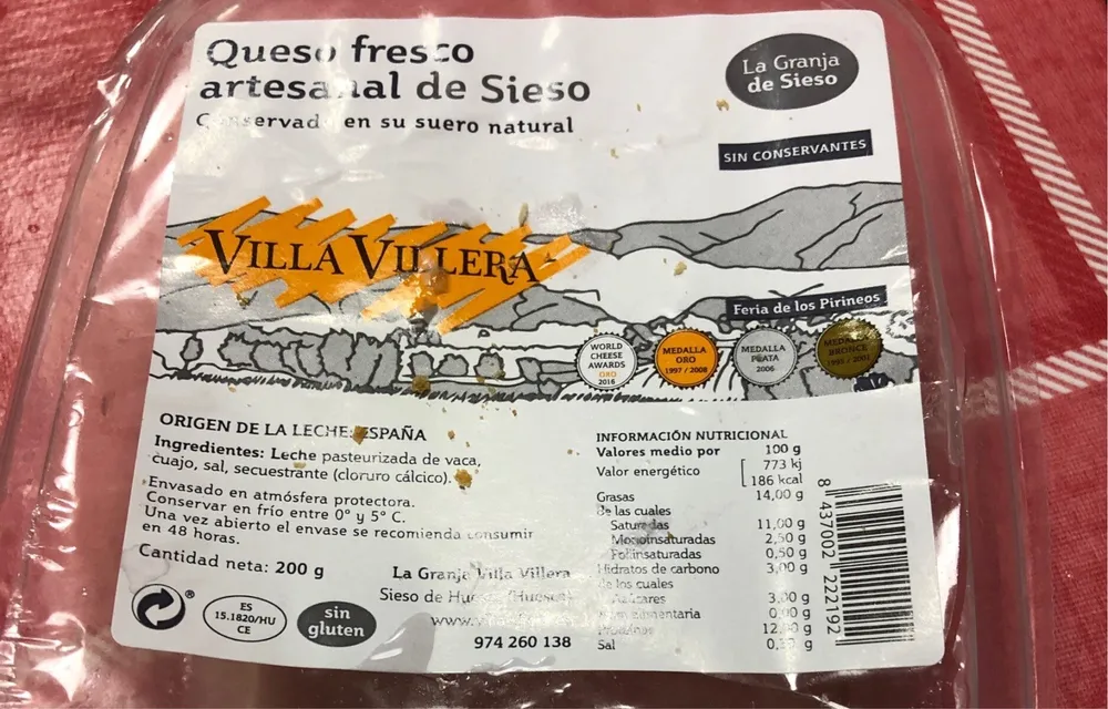 Queso fresco de sieso