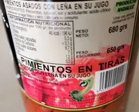 Pimientos en tiras