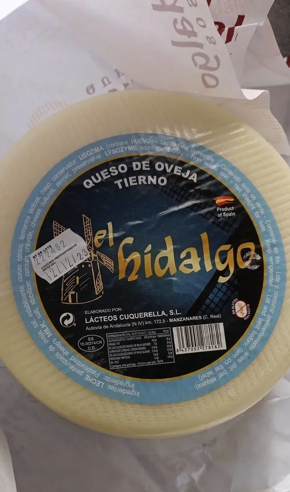 Queso de Oveja tierno El Hidalgo
