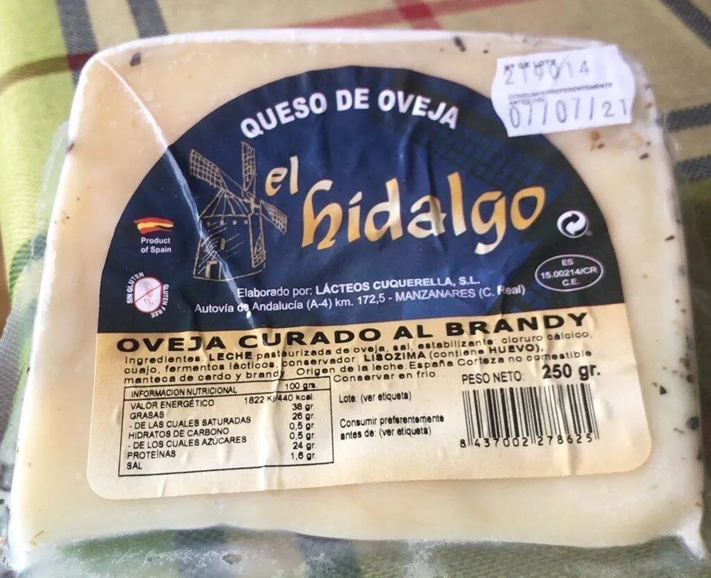 Queso de oveja curado al brandy