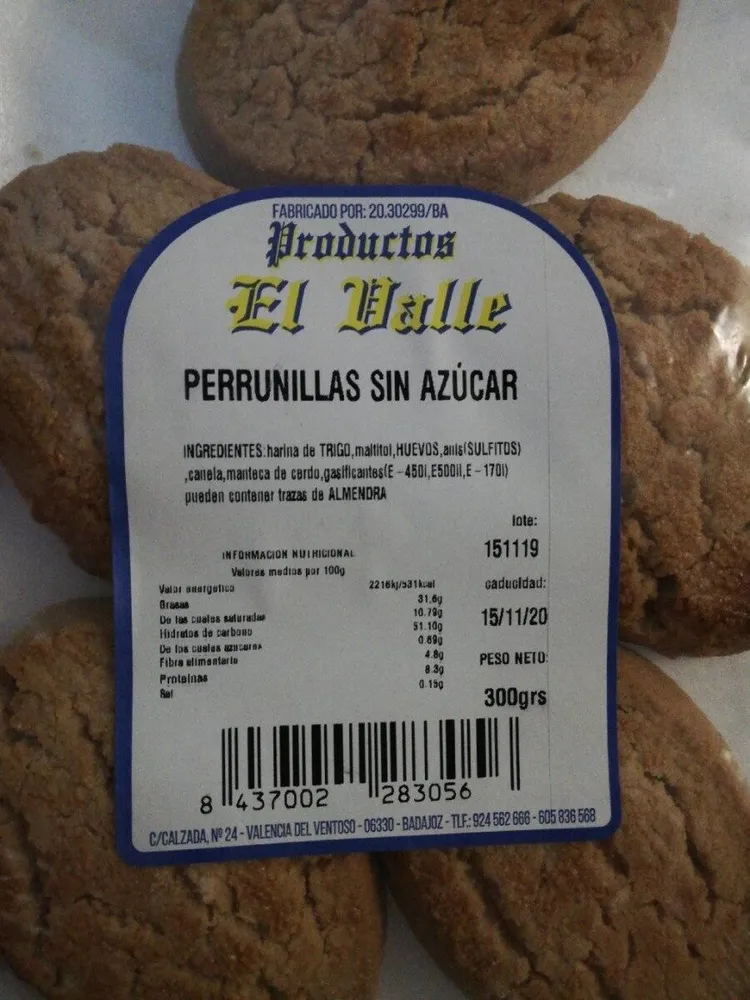 Perrunillas sin azucar