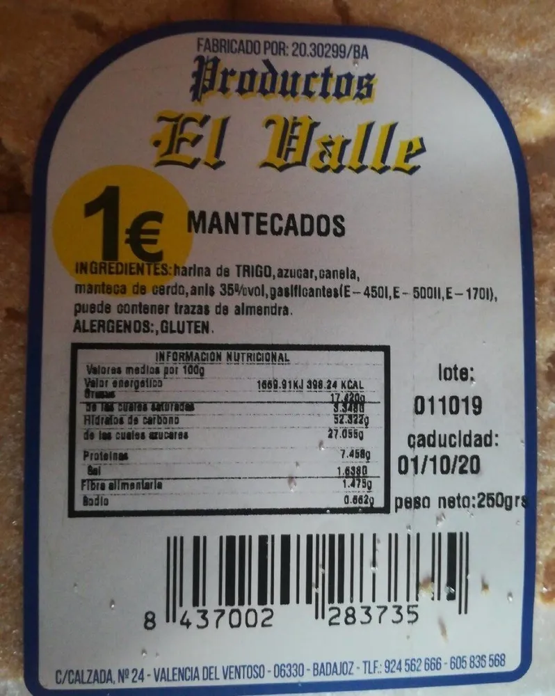 Mantecados el valle