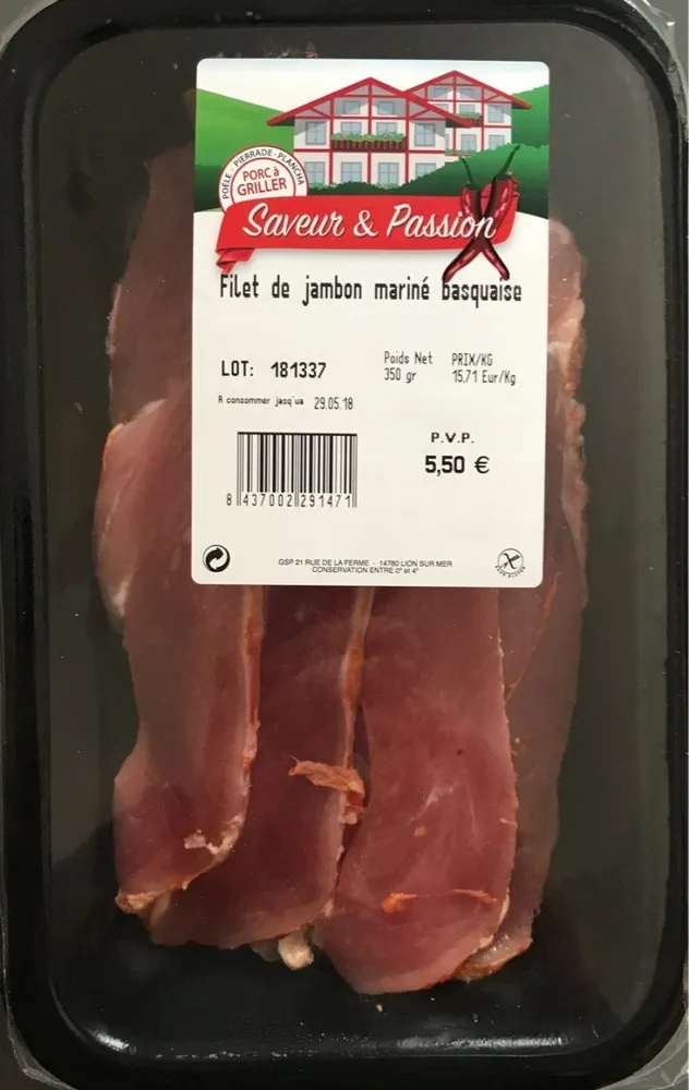 Jambon de porc mariné basquaise