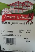 Filet de Jambon mariné à l'ail