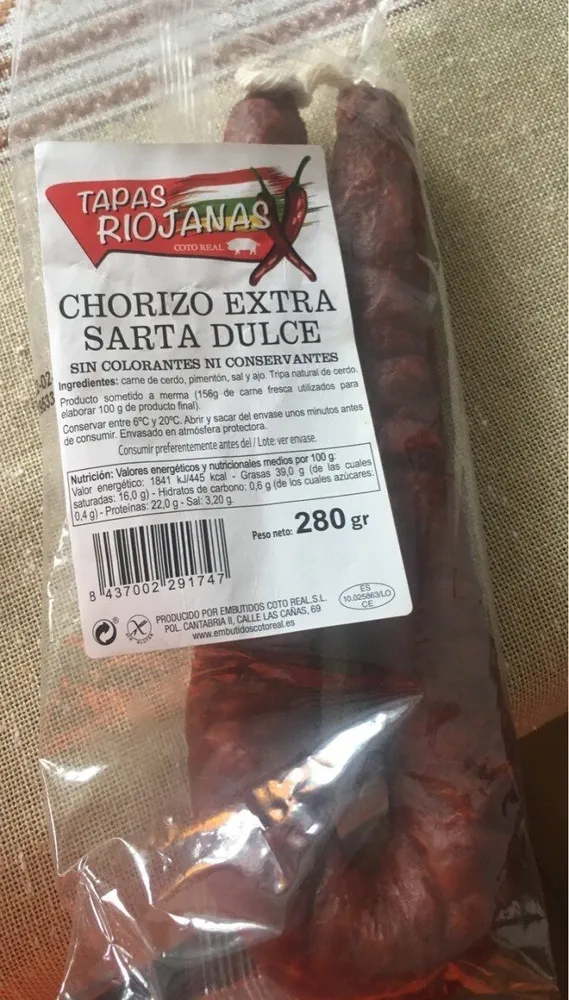Chorizo extra sarta dulce
