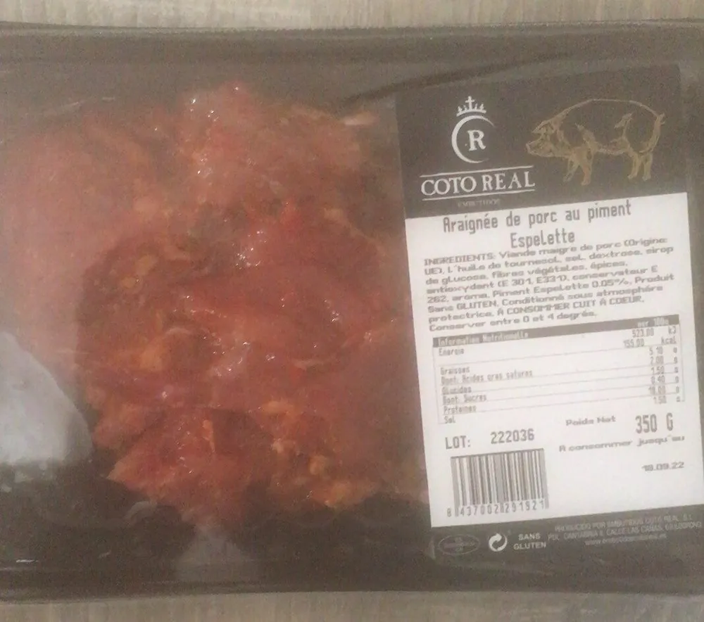 Araignée de porc au piment d’Espelette