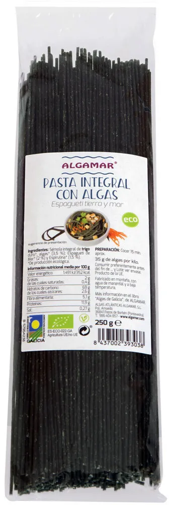 Espaguetis con algas