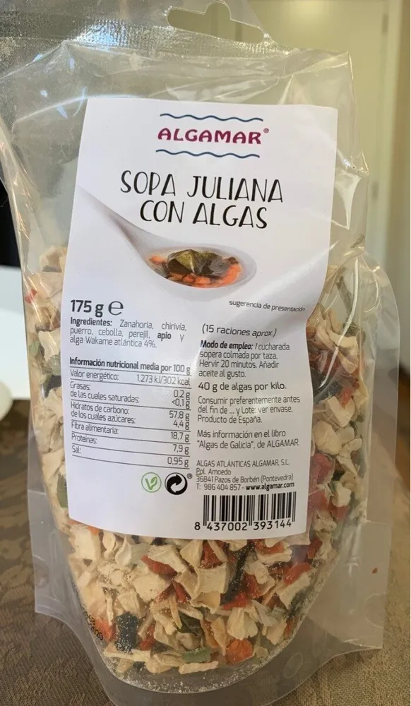 Sopa Juliana Con Algas