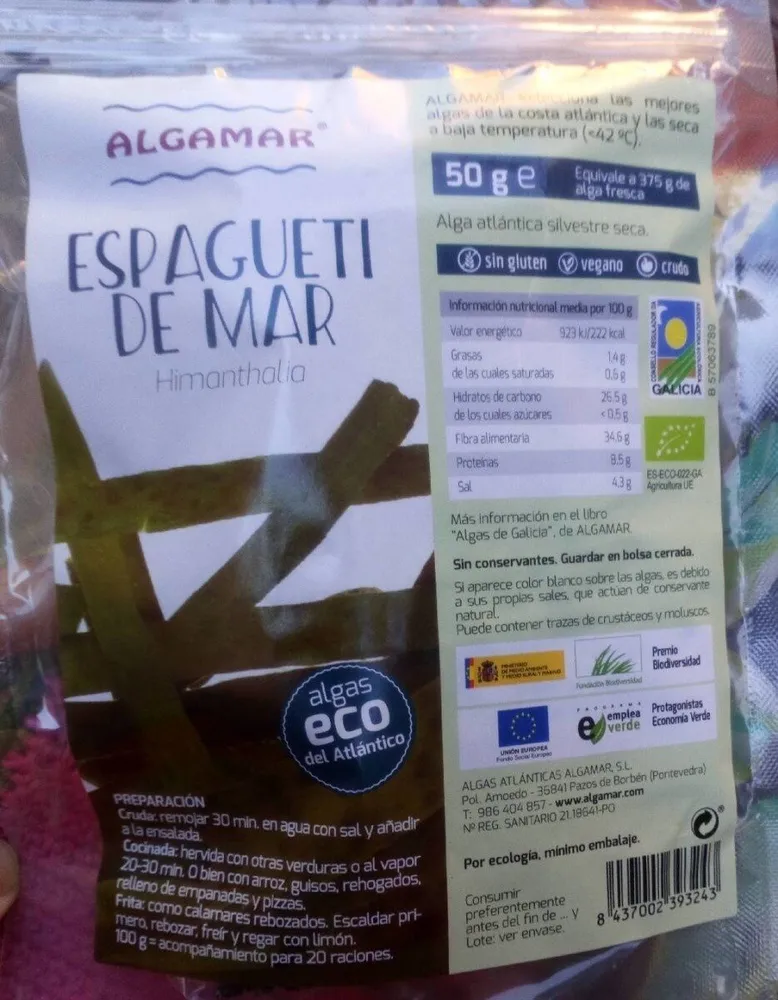 Espagueti de mar